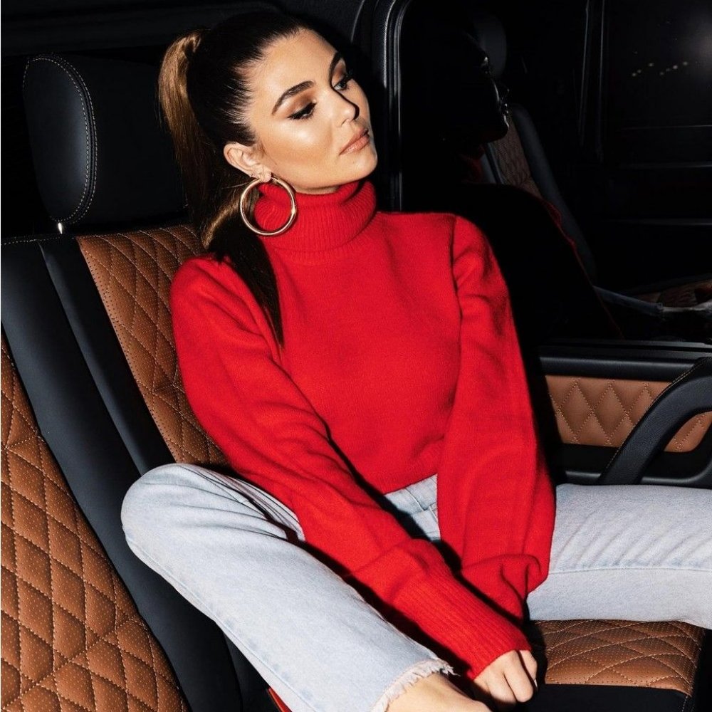 Princess Polly x Olivia Jade Red Turtleneck size 6
